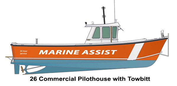 Shamrock Boats - 26 Commercial Pilothouse with Towbitt